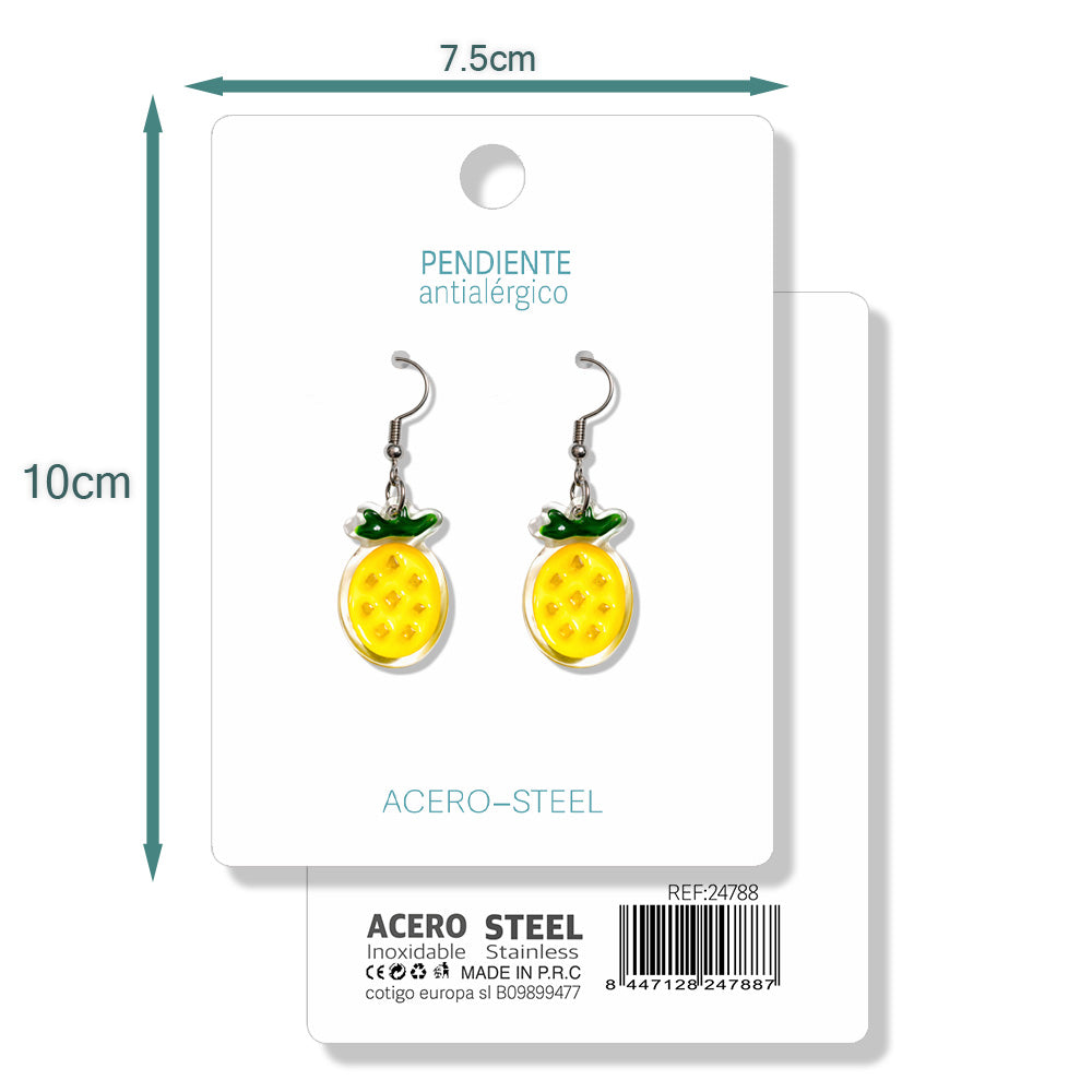 Pendientes de Frutas Piñas cotigo
