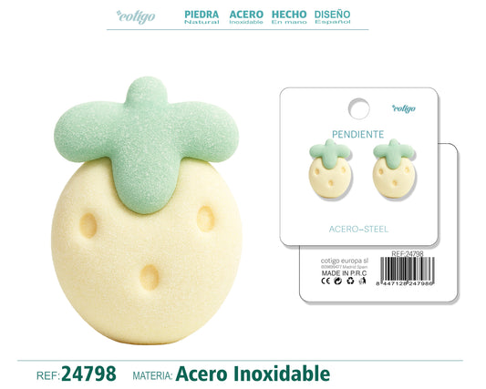 Pendiente de terciopelo con accesorio de acero inoxidable - cotigo