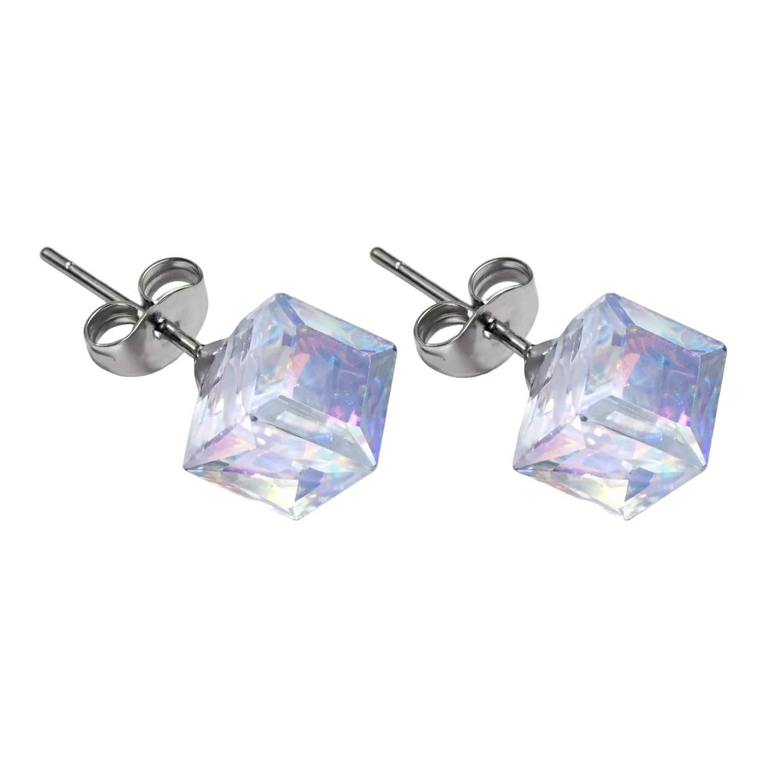 Pendiente de Cristal Cuadrado 10MM cotigo