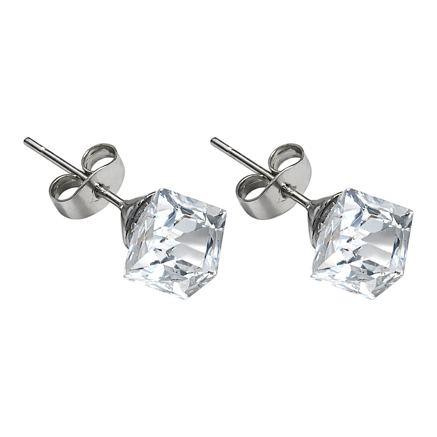 Pendiente de Cristal Cuadrado 6MM cotigo
