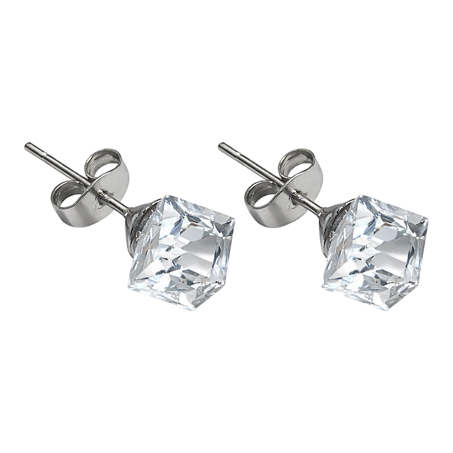 Pendiente de Cristal Cuadrado 8MM