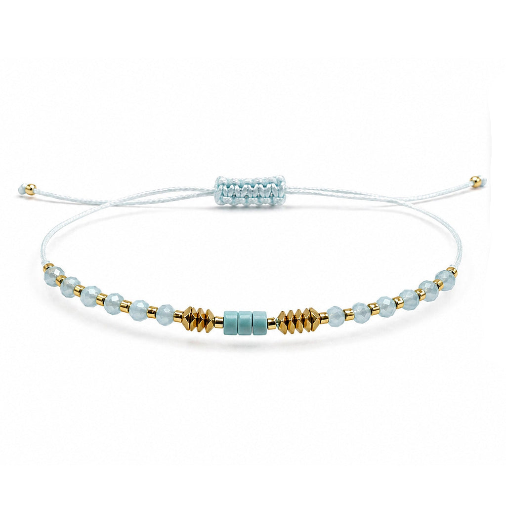 Pulsera de Piedras Naturales con Cuenta Tubular – vista principal del diseño piedras naturales con cuenta tubular