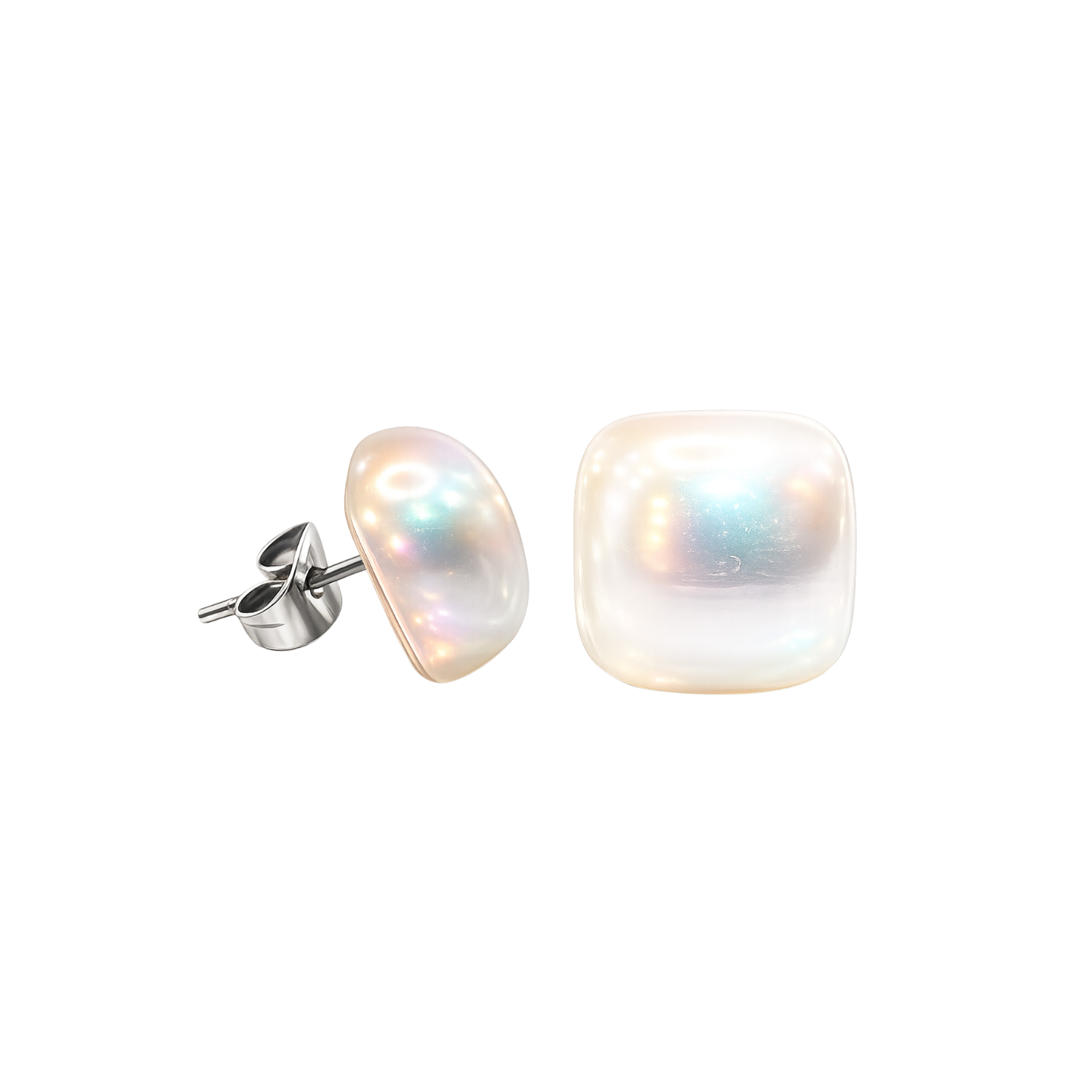 Pendientes de Perlas Cuadrado