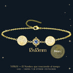 Pulsera Triple Protección Dorado: San Benito, Tetragrammaton y Nudo de Bruja con Ojo Turco - cotigo