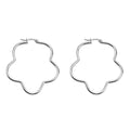 Aros flor de acero inoxidable, plateado, 40mm