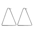 Aros triangulares de acero inoxidable, plateado, 40mm