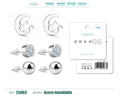 Pendiente Acero Inoxidable 3 pares - cotigo