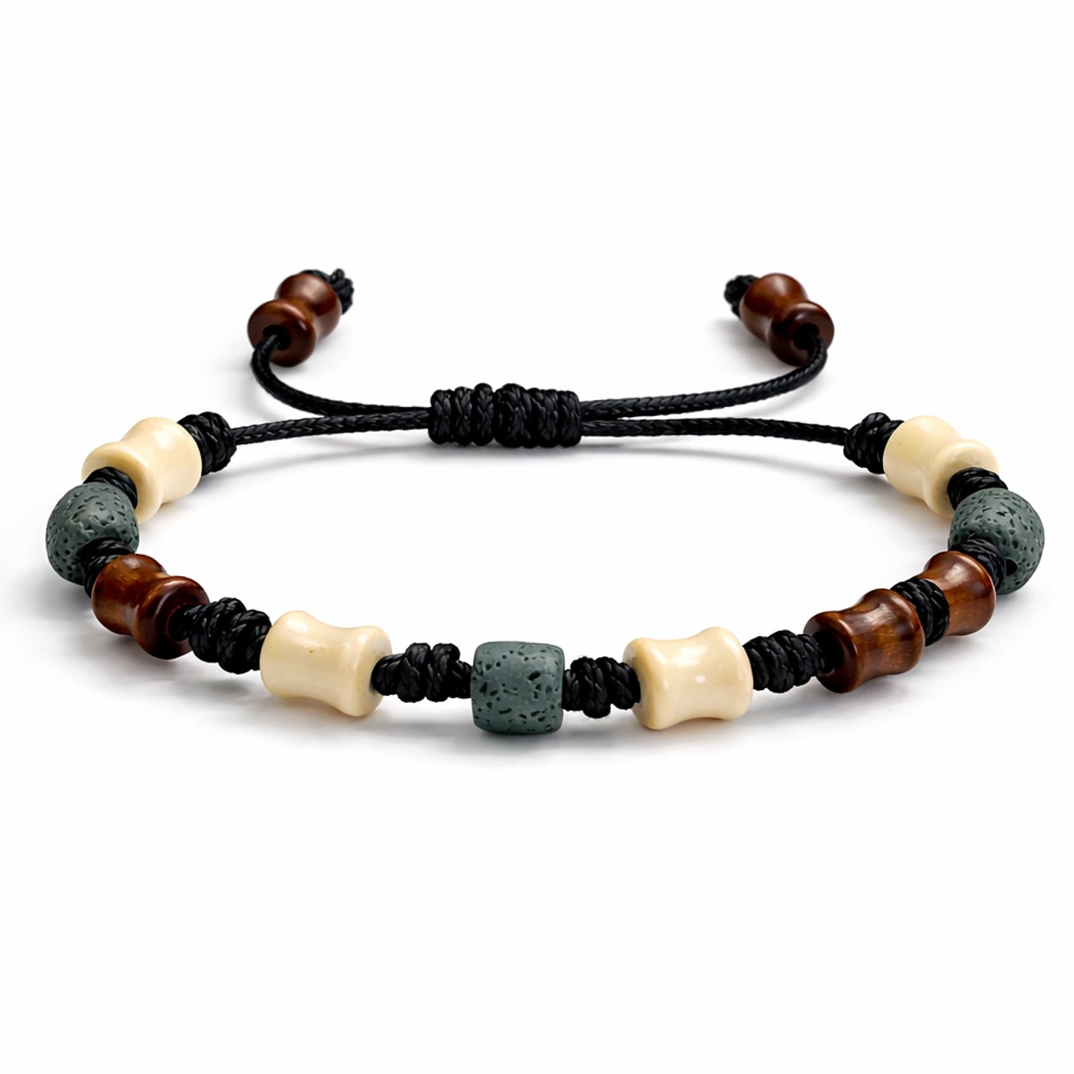 Pulsera de Piedra Volcánica Ajustable