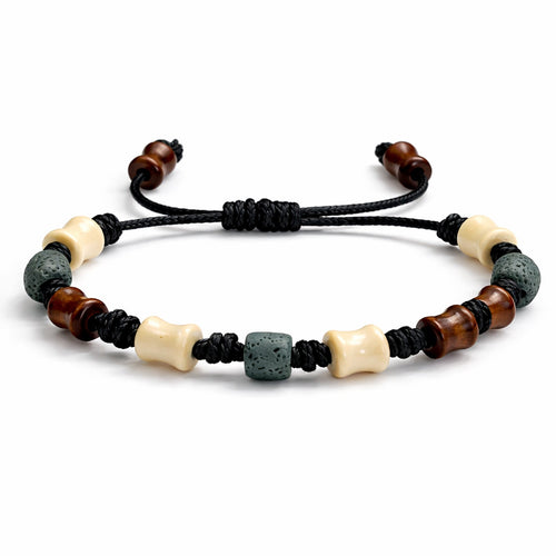 Pulsera de Piedra Volcánica Ajustable