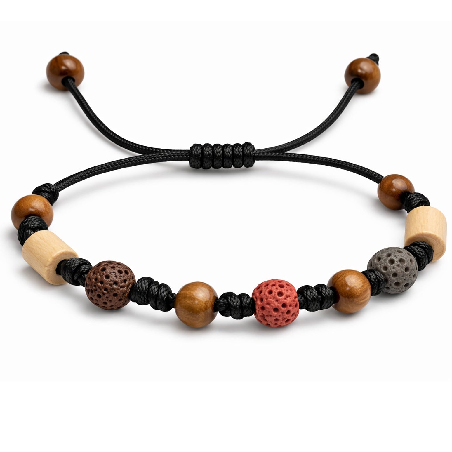 Pulsera de Piedra Volcánica Ajustable