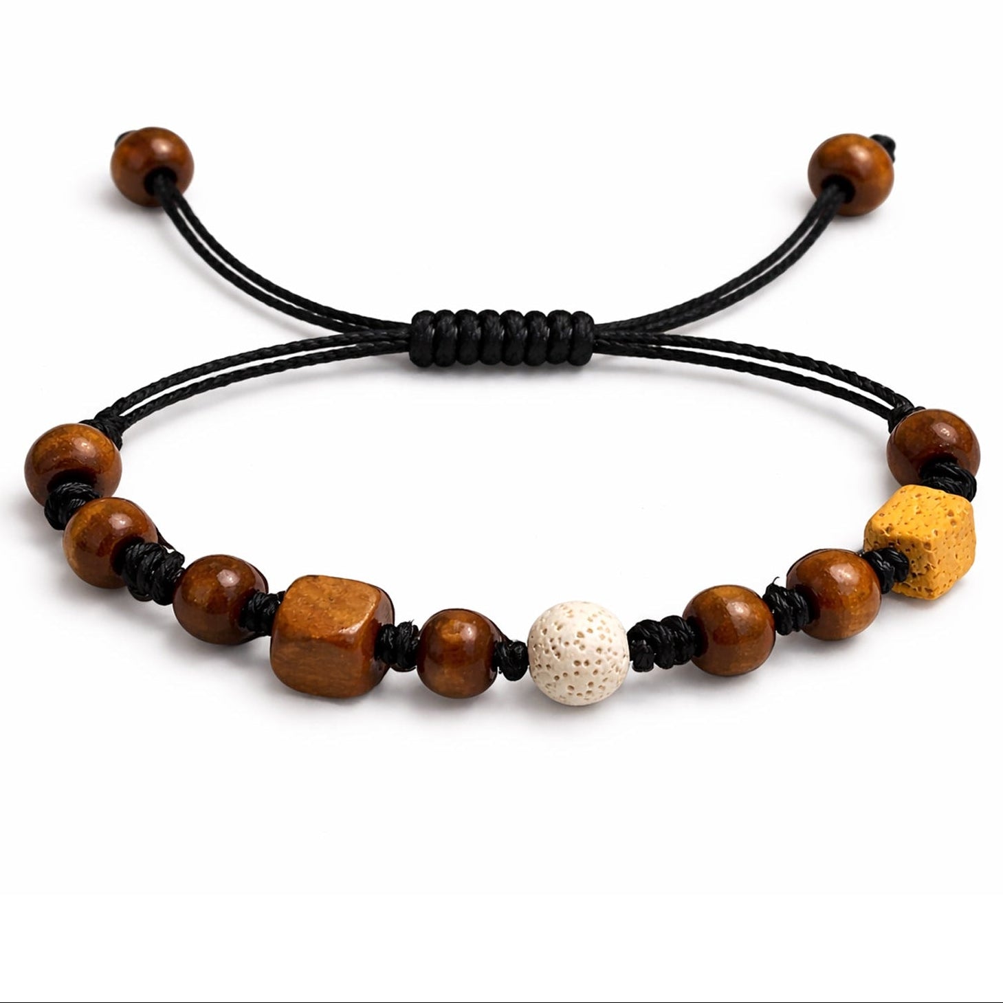 Pulsera de Piedra Volcánica Ajustable
