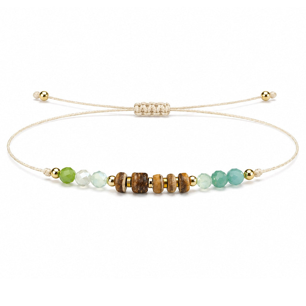 Pulsera de Piedras Naturales con Cuentas de Madera – vista principal del diseño piedras naturales con cuentas de madera