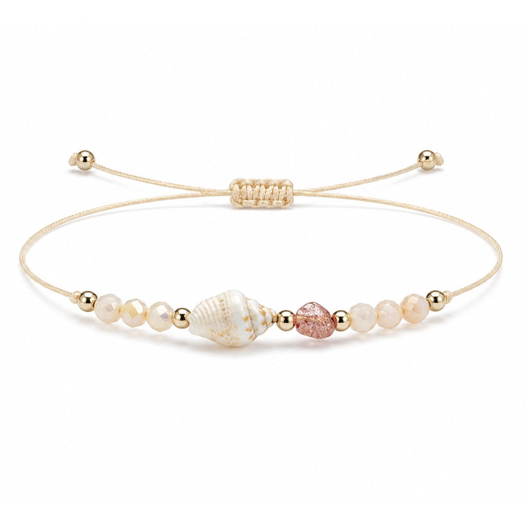 Pulsera de Piedras Naturales con Concha – vista principal del diseño piedras naturales con concha
