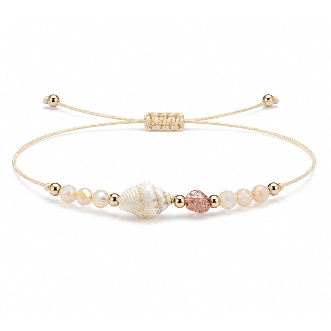 Pulsera de Piedras Naturales con Concha – vista principal del diseño piedras naturales con concha