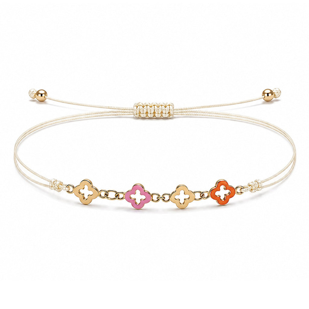 Pulsera de Hilo con Tréboles Multicolor – vista principal del diseño hilo con tréboles multicolor