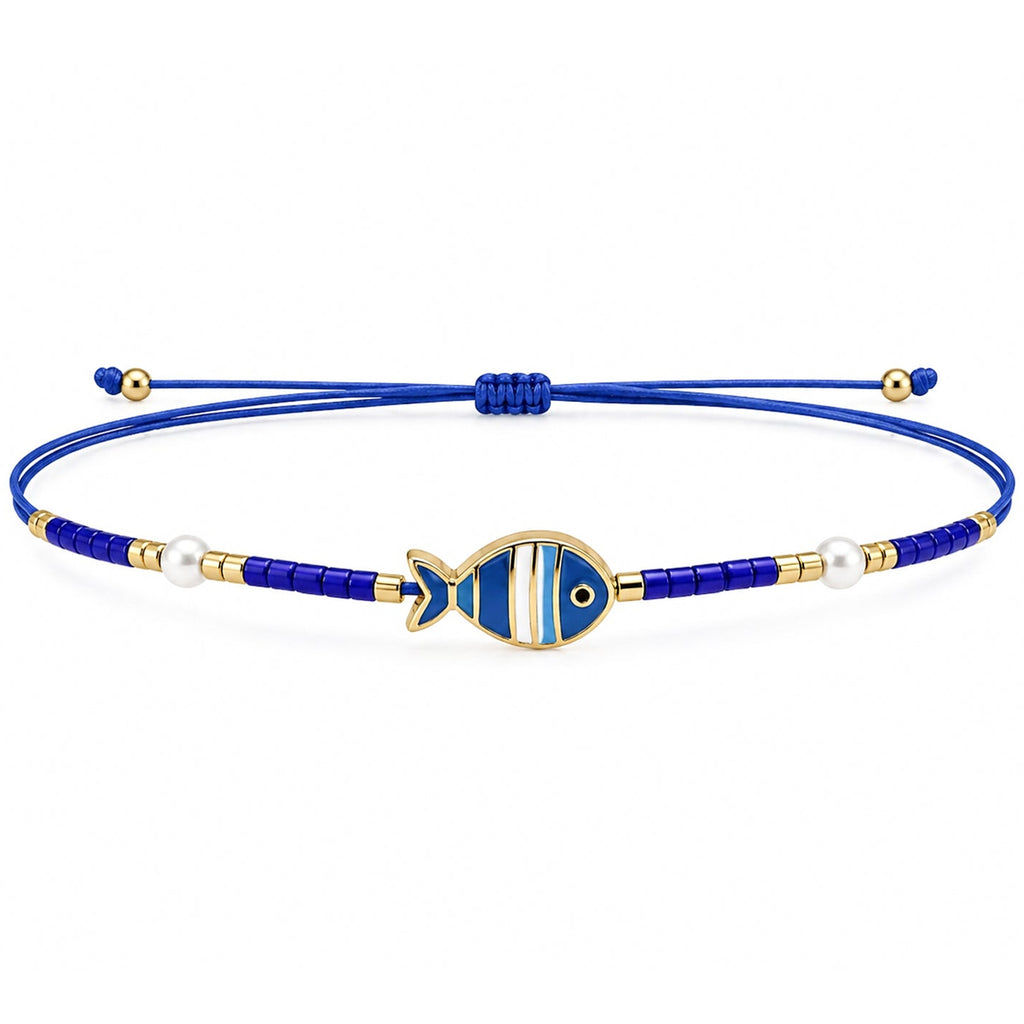 Pulsera de Cuentas con Pez a Rayas – vista principal del diseño cuentas con pez a rayas