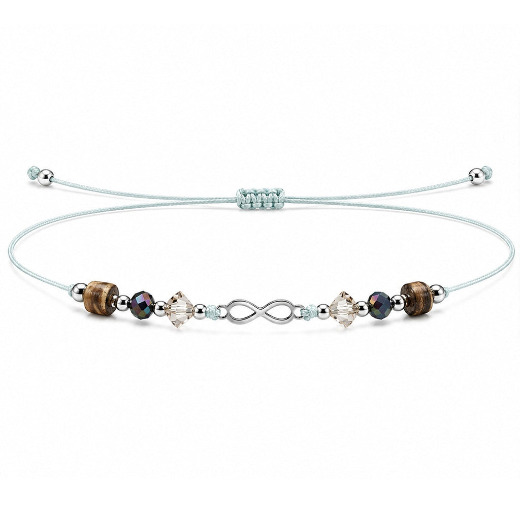 Pulsera de Piedras Naturales con Infinito – vista principal del diseño piedras naturales con infinito
