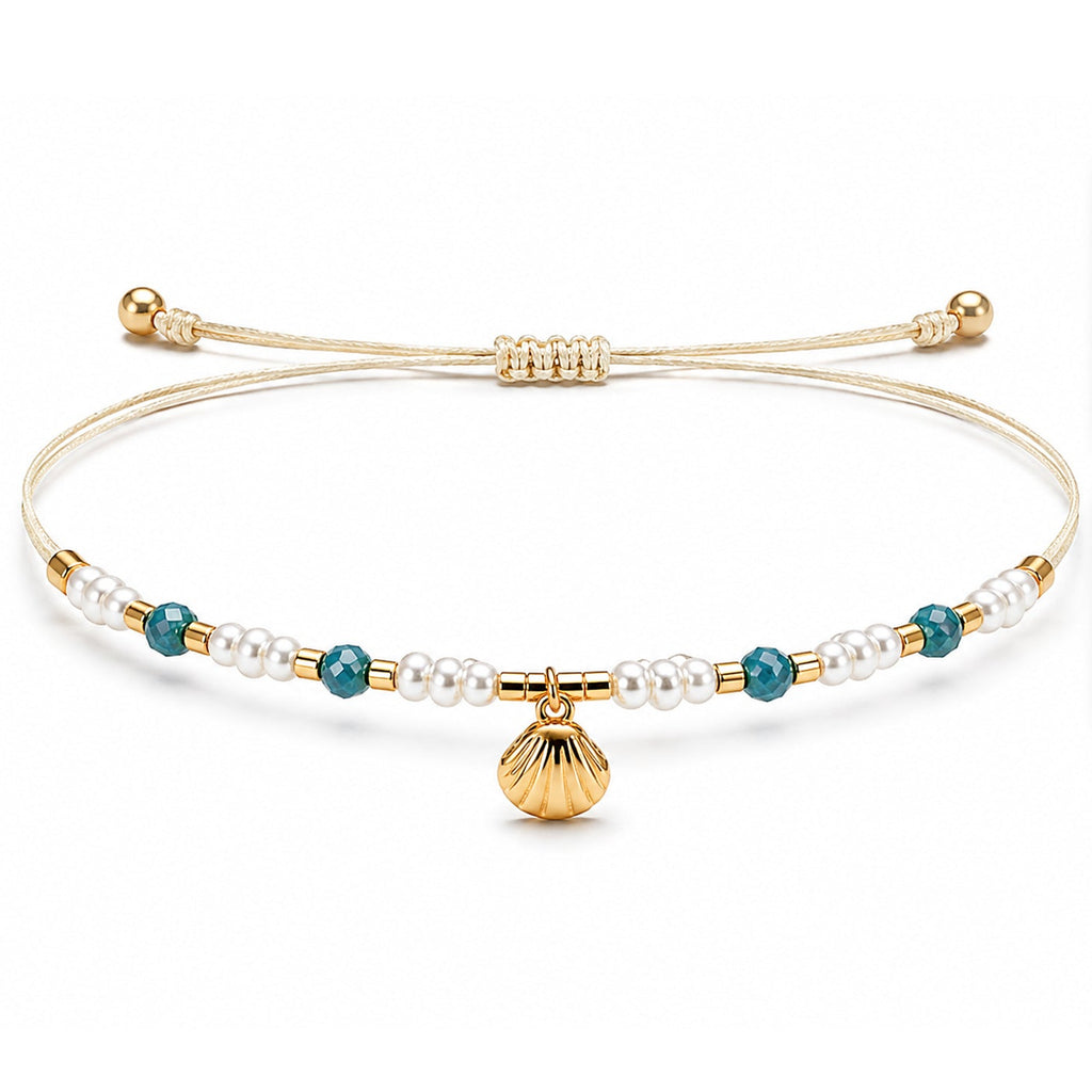 Pulsera de Cuentas con Concha – vista principal del diseño cuentas con concha