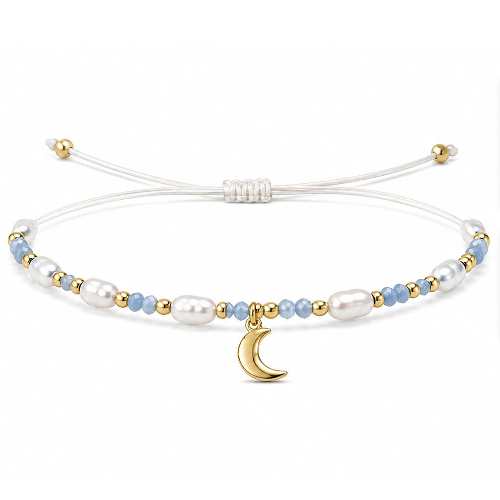 Pulsera de Perlas con Luna – vista principal del diseño perlas con luna