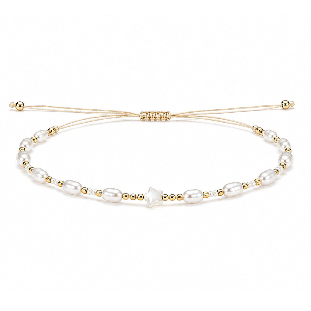 Pulsera de Perlas con Estrella – vista principal del diseño perlas con estrella