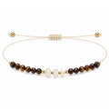 Pulsera Ajustable de Piedra Natural y Acero Inoxidable