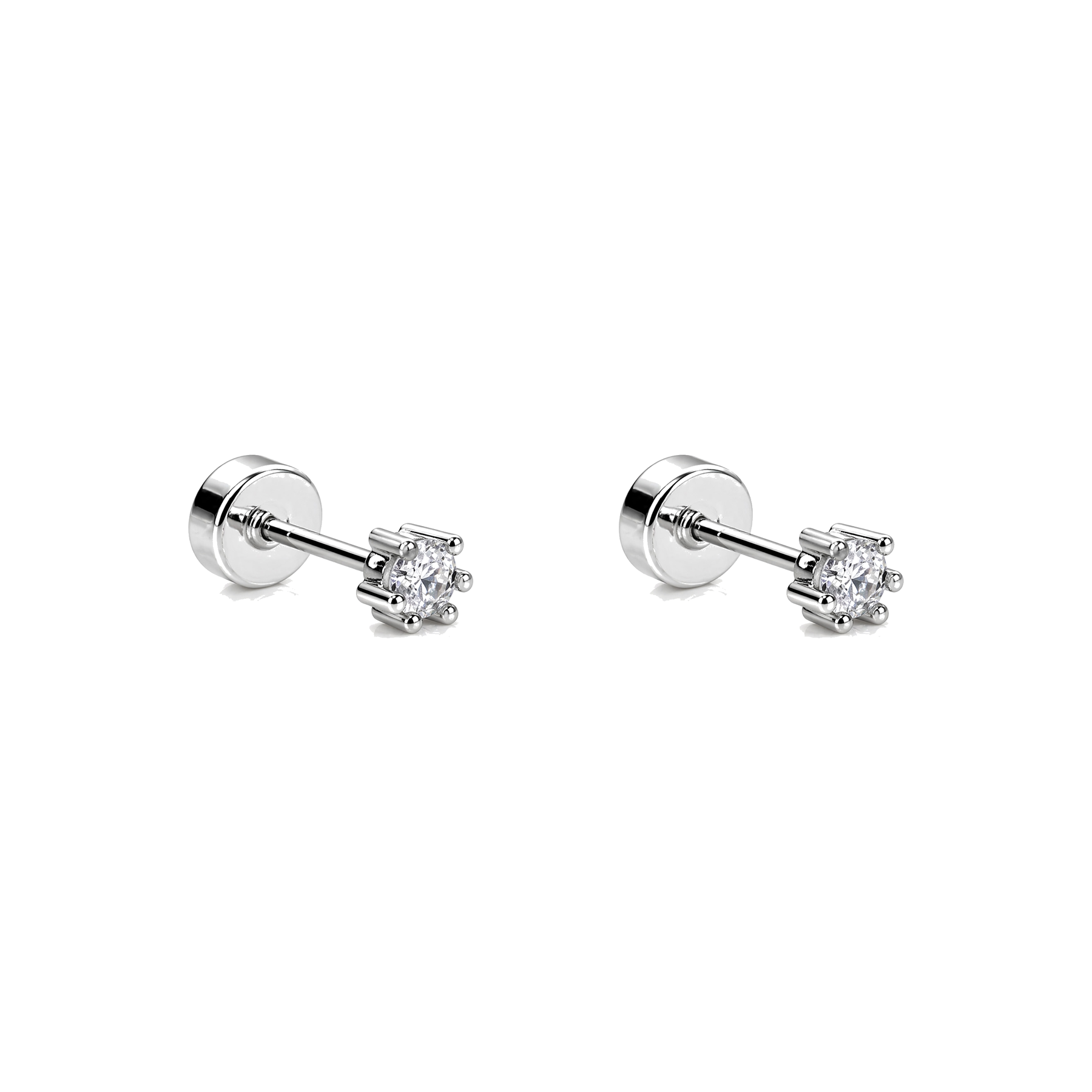 Piercing de Oreja Plateado con Estrella Pequeña