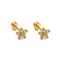 Piercing de Oreja Dorado con Estrella de Circonitas