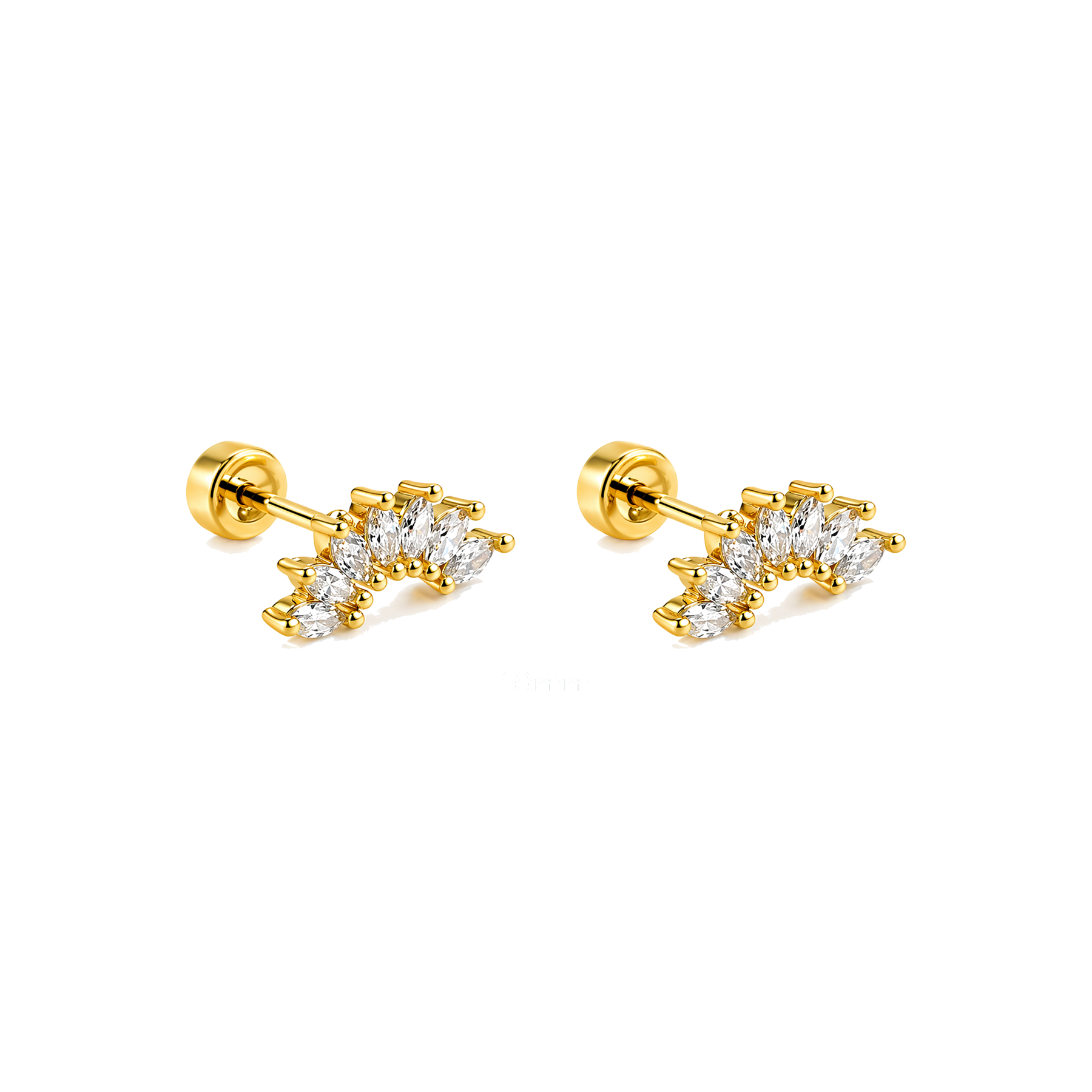 Piercing de Oreja Dorado con Lagarto de Circonitas