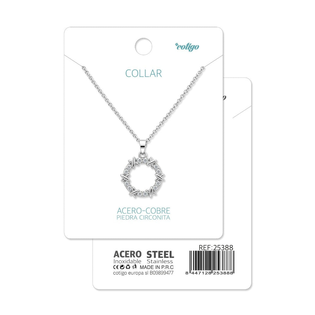 Tarjeta Cotigo con collar de círculo de mariposas y referencia 25388.
