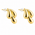 Pendientes Hoja Abstracta Dorados — par de pendientes sobre fondo blanco