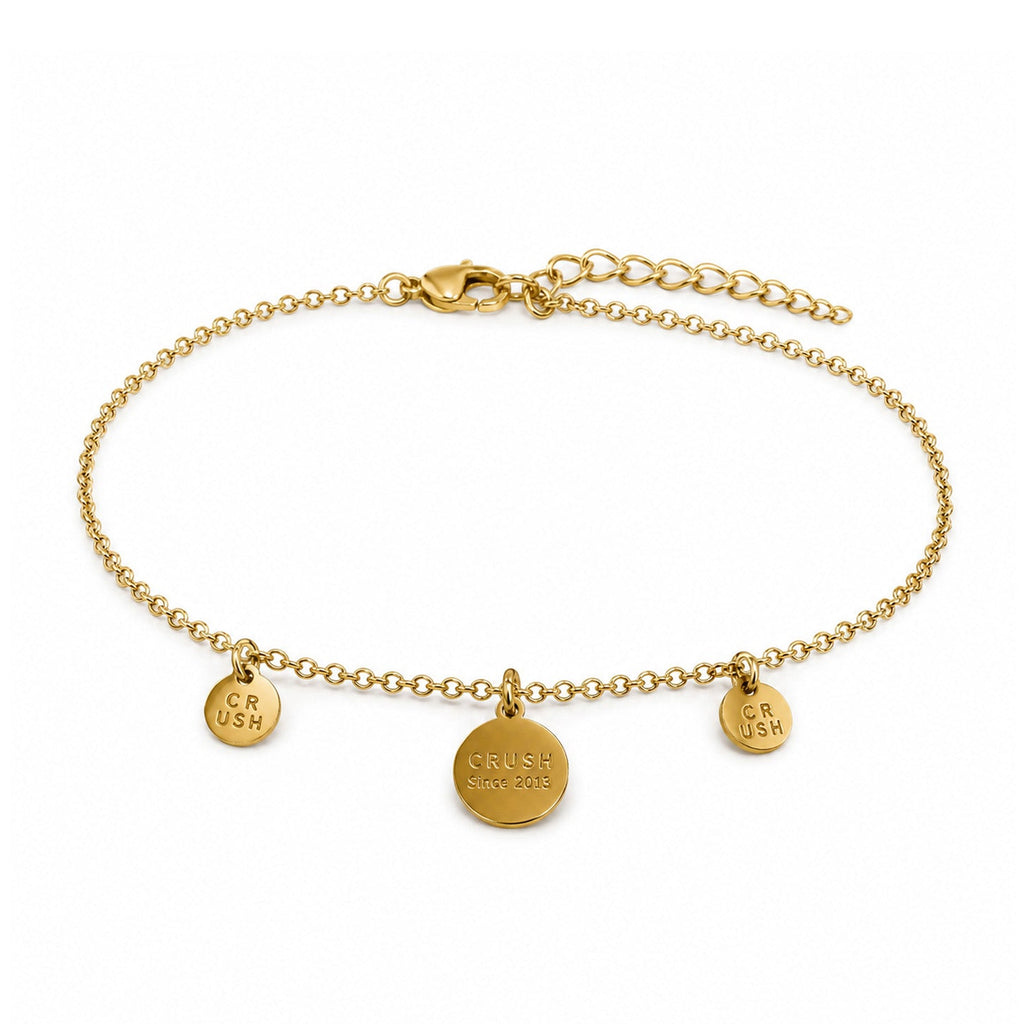 Pulsera Fina Dorada con Tres Monedas
