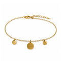 Pulsera Fina Dorada con Tres Monedas