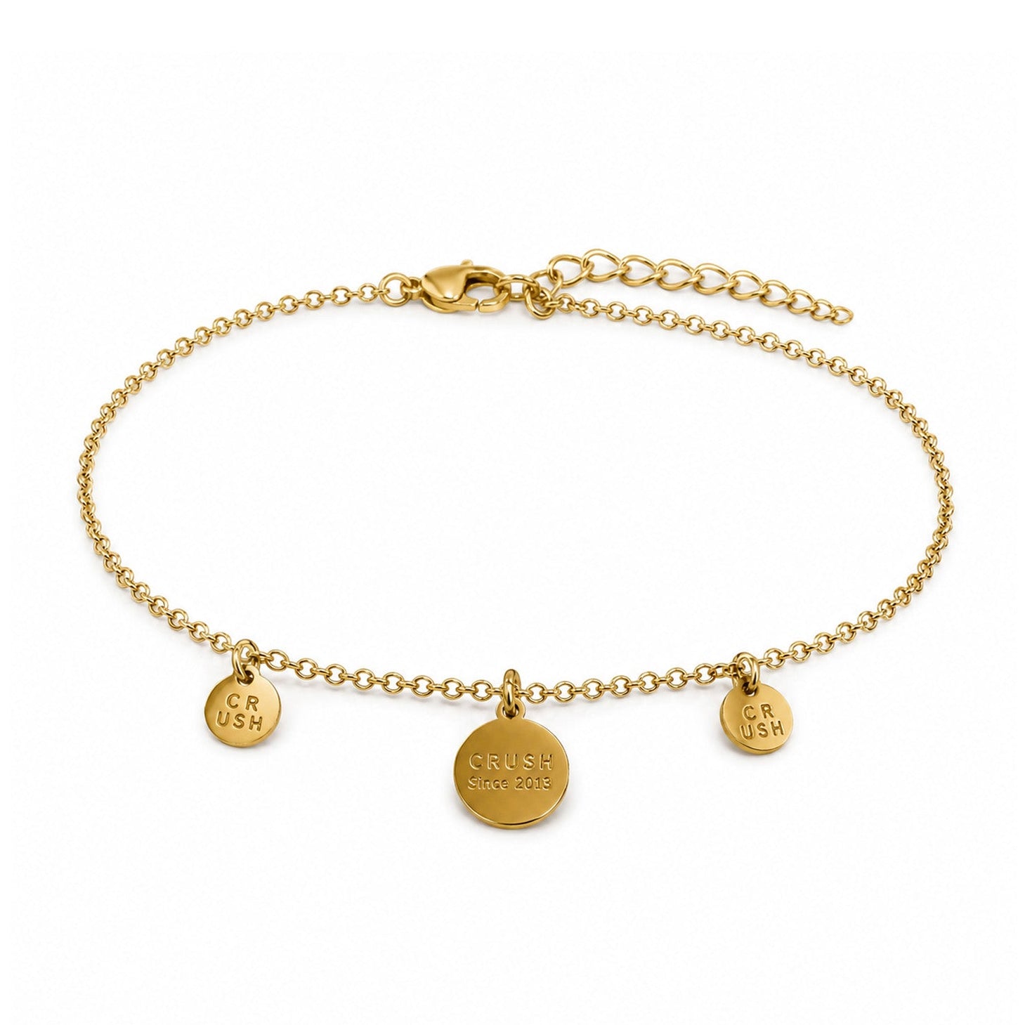 Pulsera Fina Dorada con Tres Monedas