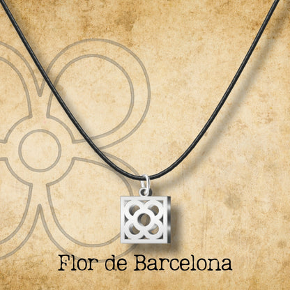 Colgante Flor de Barcelona Acero Plateado