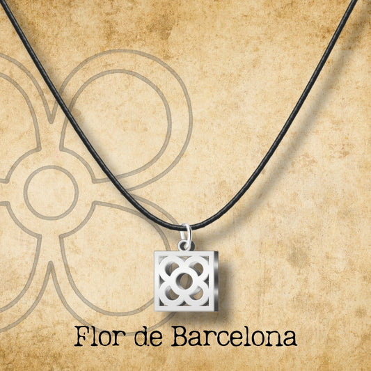 Colgante Flor de Barcelona Acero Plateado