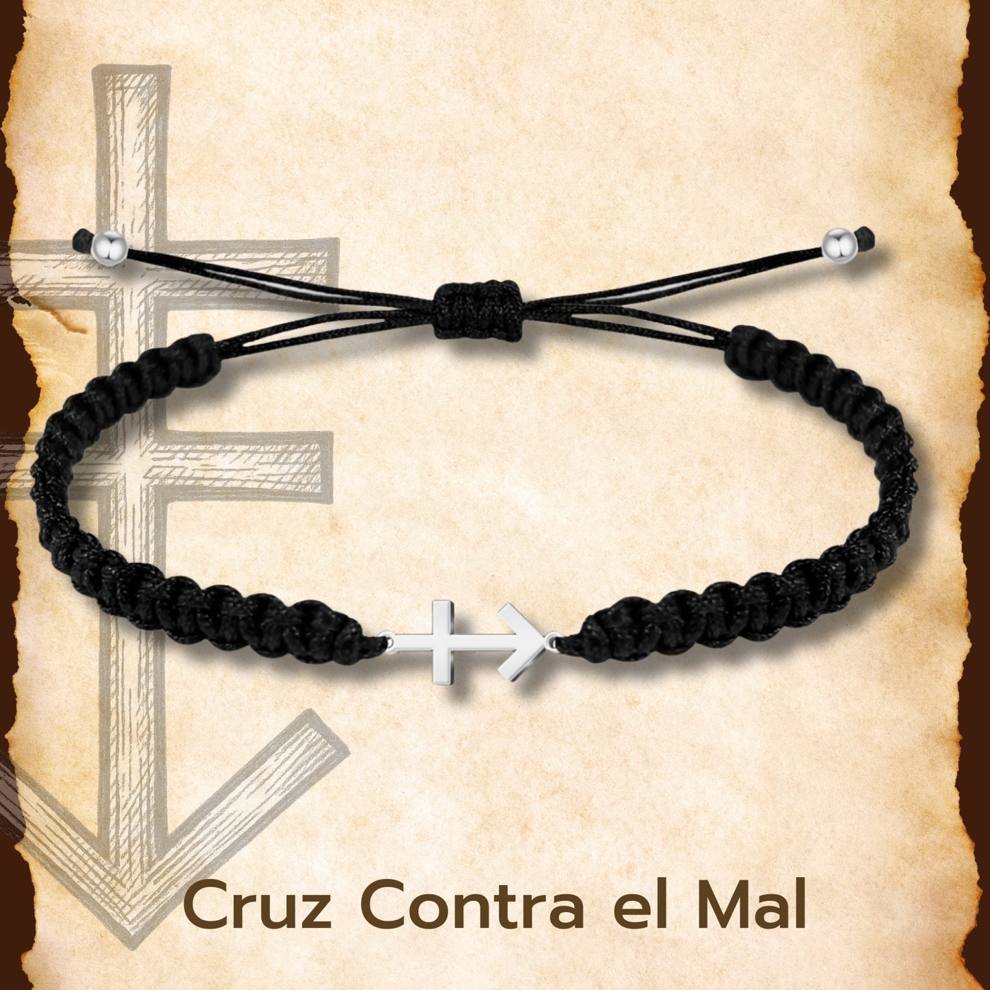 Pulsera Cruz Caravaca Acero Inoxidable, Cruz de la Victoria, Cruz Tau, Cruz Egipcia, Cruz de Santiago