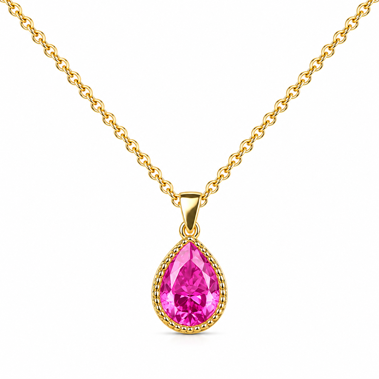 Colgante Piedra Preciosa Rosa