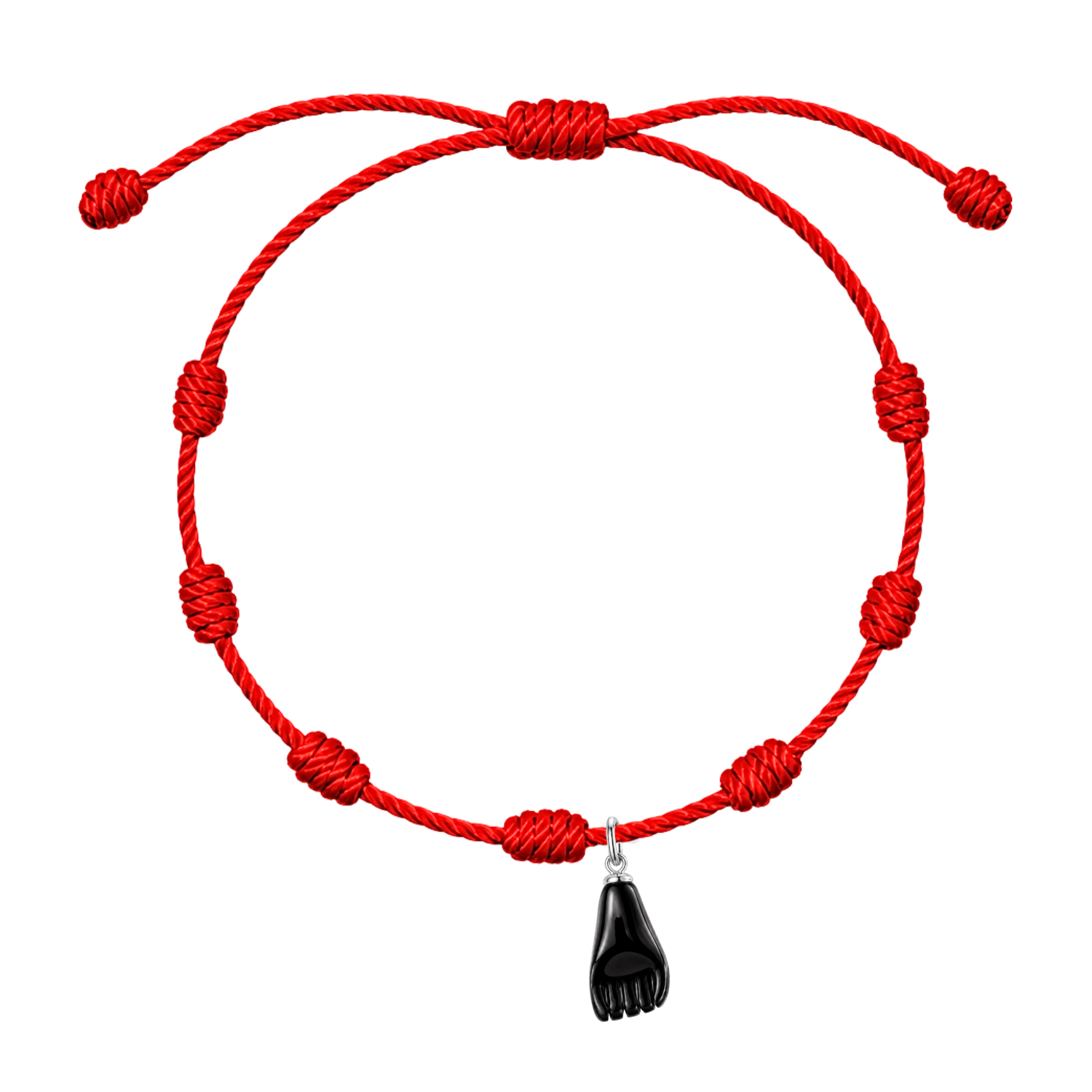 Pulsera 7 nudos con la Higa negra