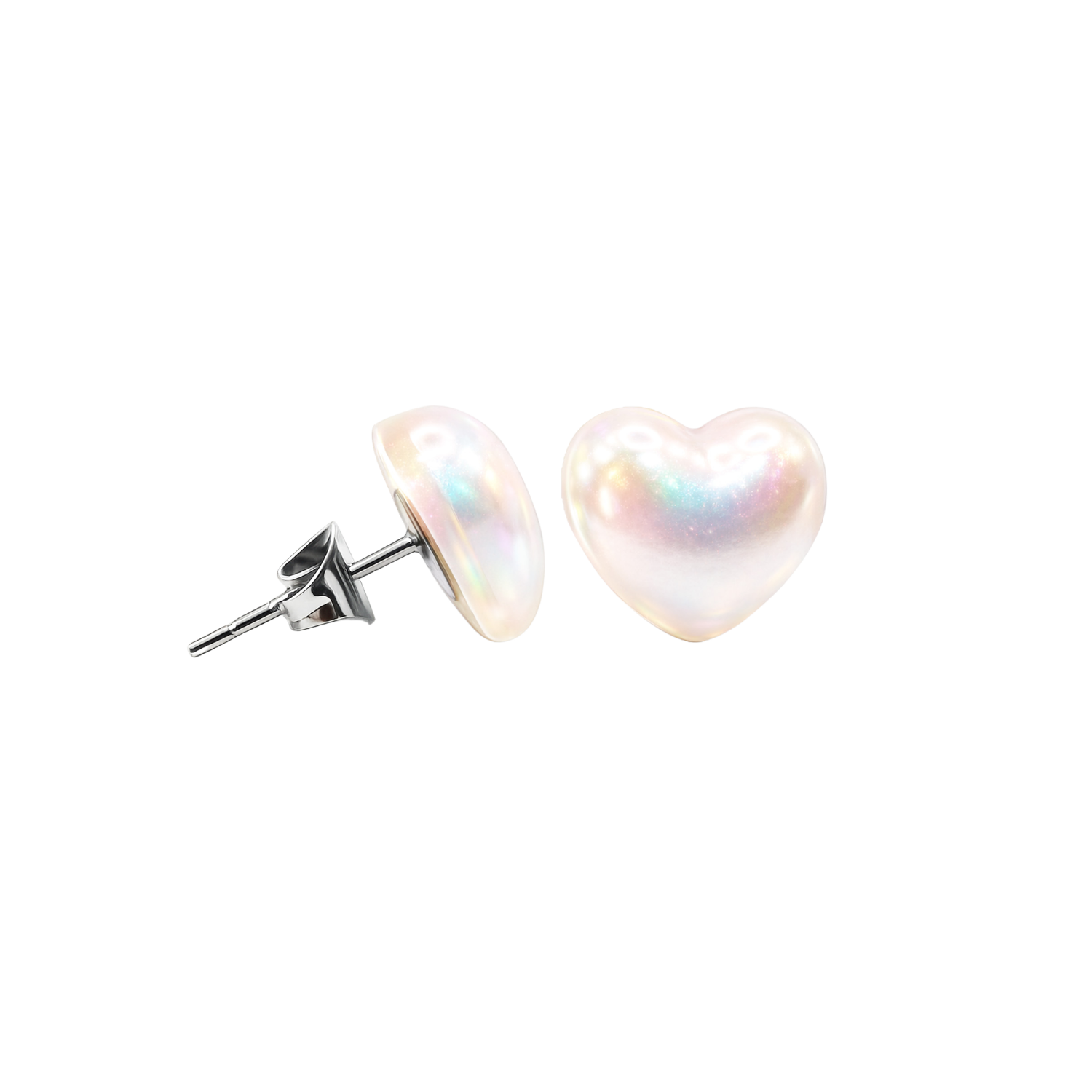 Pendientes de Perlas en Forma de Corazón