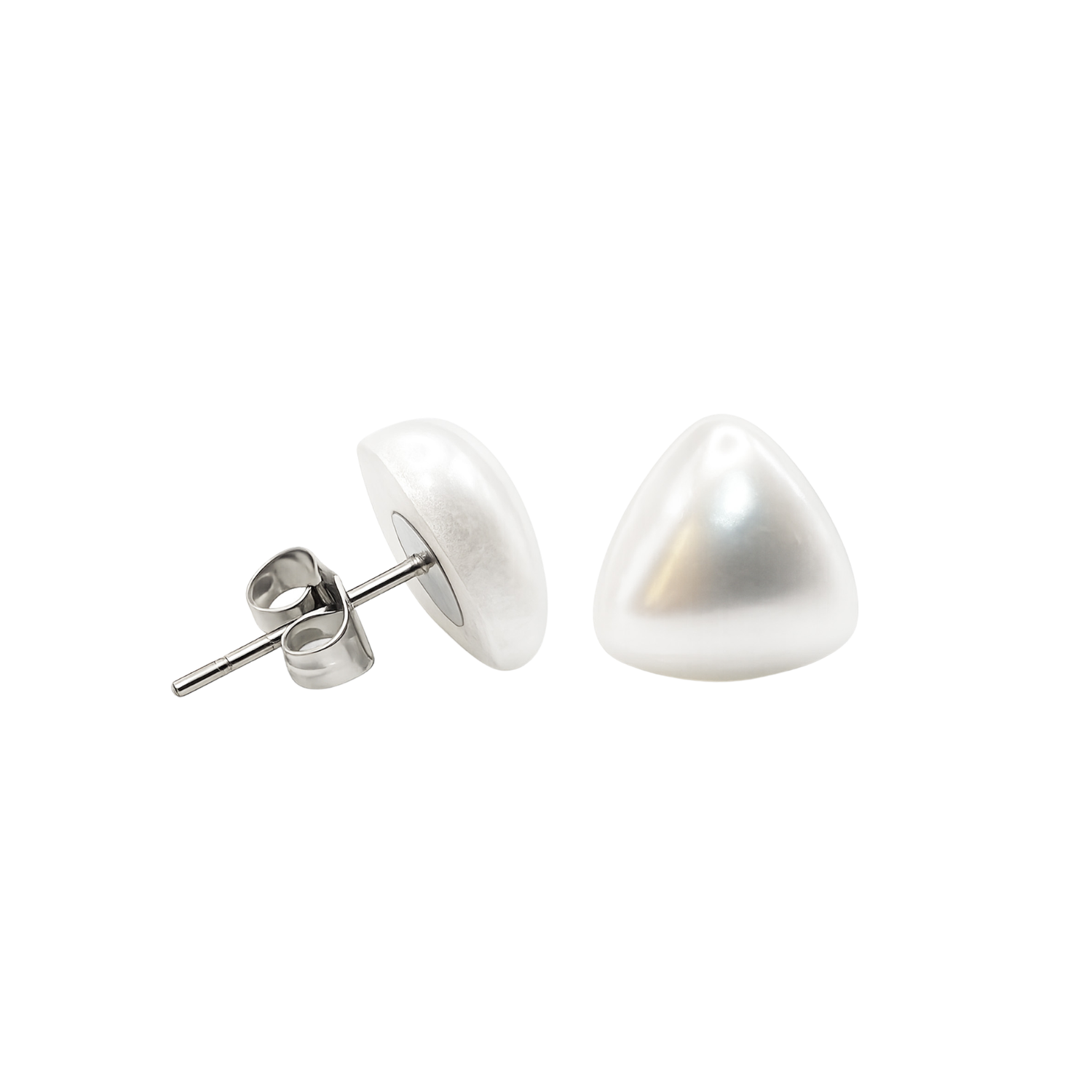Pendientes de Perlas en Forma Triangular