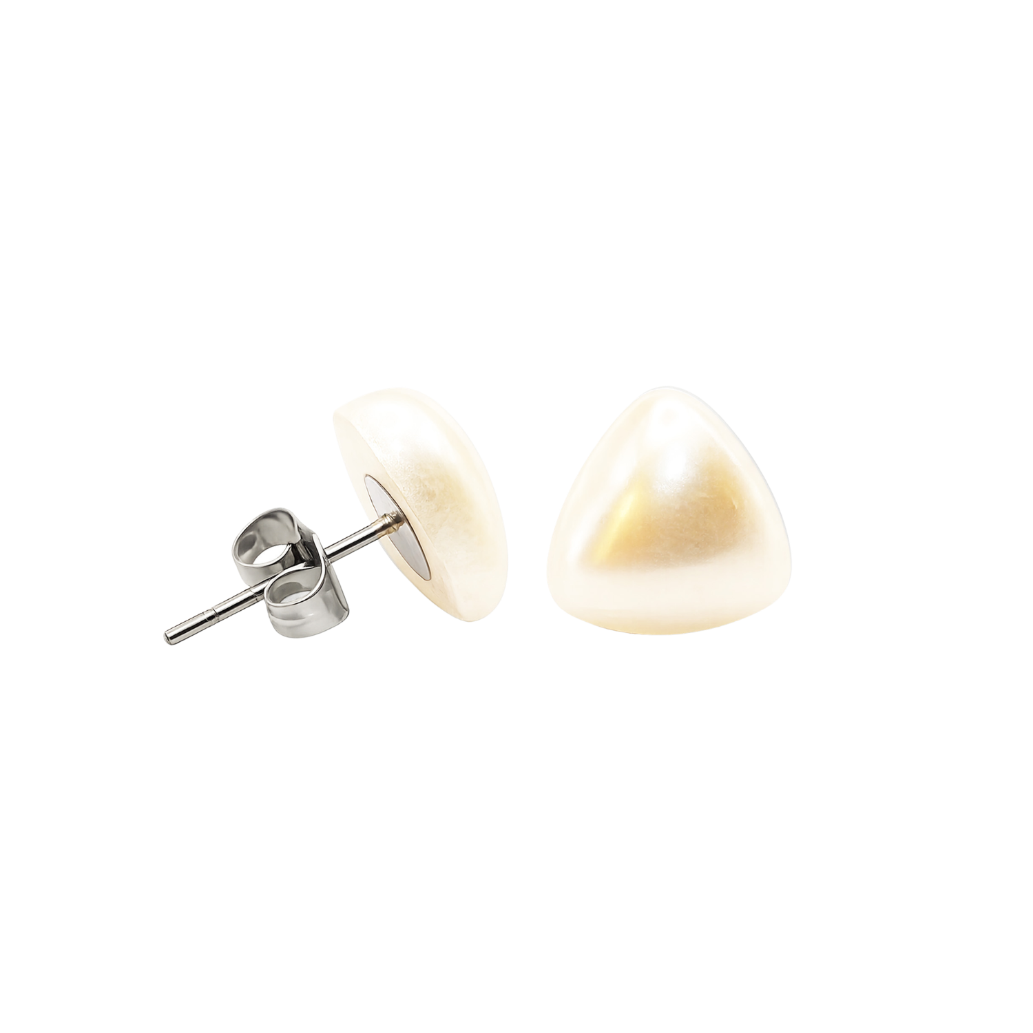 Pendientes de Perlas en Forma Triangular