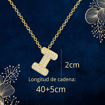 Colgante Letra inicial I con Piedra Circonita
