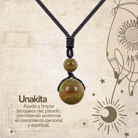 Colgante de Unakita de bola 14mm