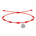 Pulsera 7 Nudos con colgante Nudo perenne Acero Plateado - cotigo