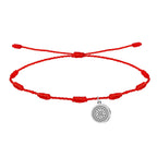 Pulsera 7 Nudos con colgante Nudo perenne Acero Plateado - cotigo