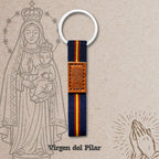 Llavero Virgen del Pilar Con Bandera Policia nacional - cotigo