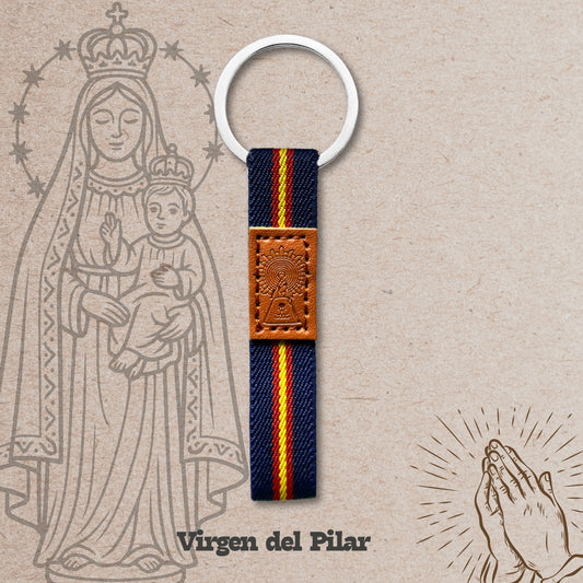 Llavero Virgen del Pilar - Policia nacional