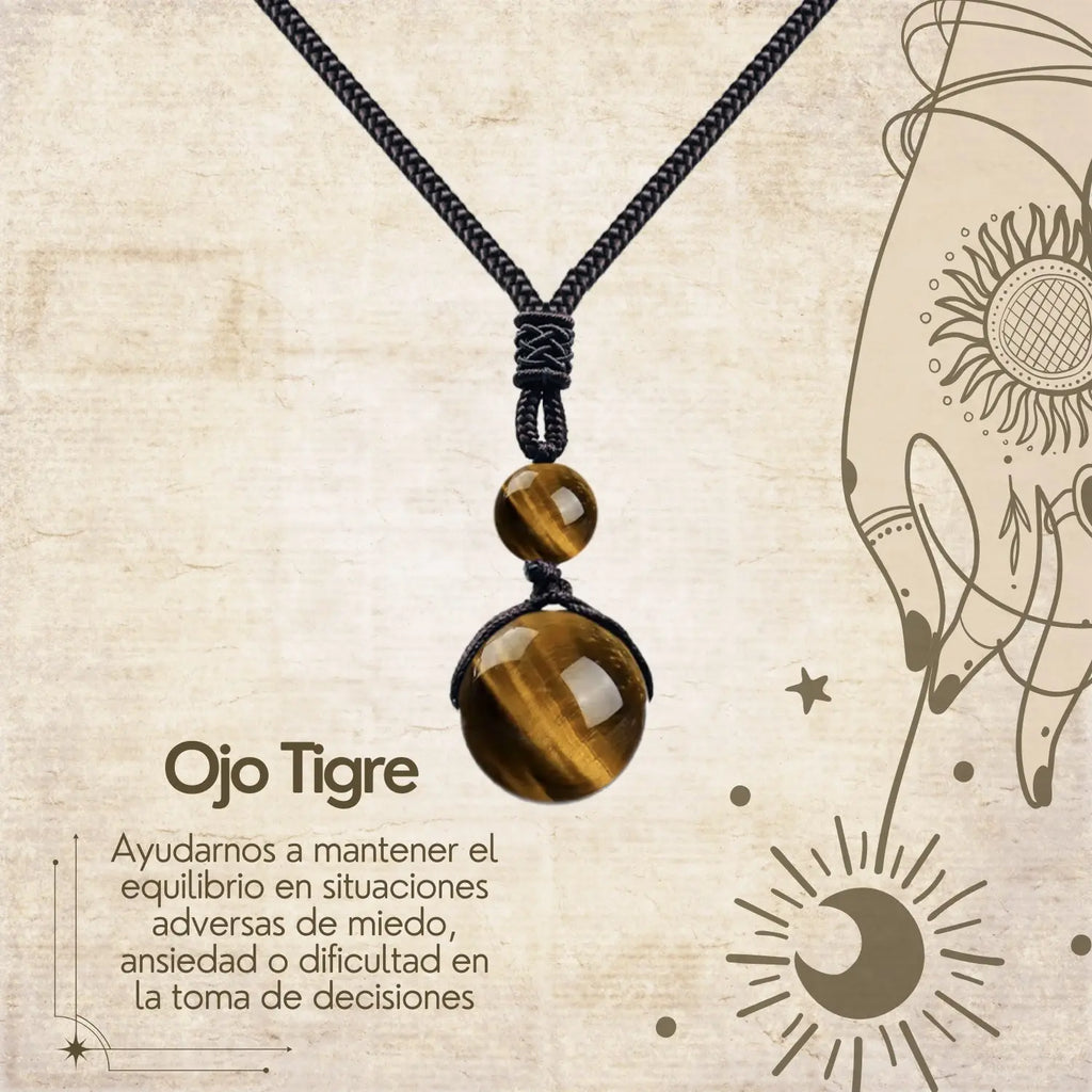 Colgante de Ojo de tigre de bola 14mm - cotigo