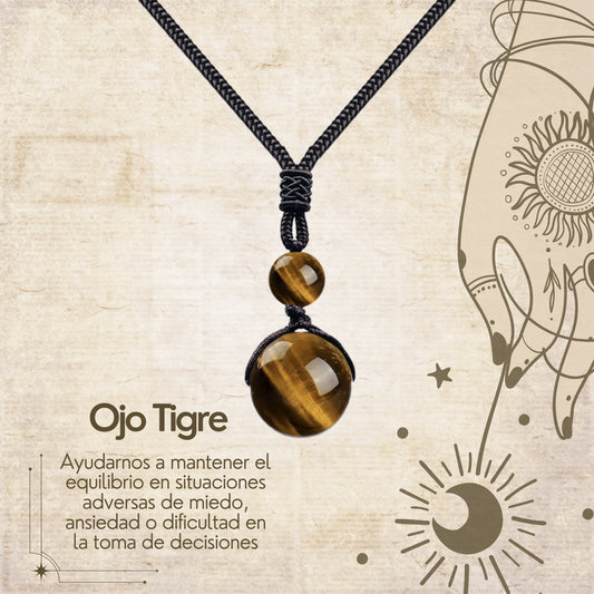 Colgante de Ojo de tigre de bola 14mm