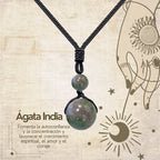 Colgante de Agata india de bola 14mm - cotigo